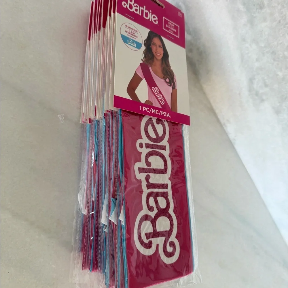 Barbie | Reversible Barbie Ken Pink Blue Celebration Sash | 60in